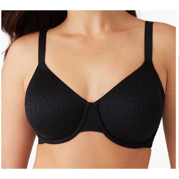 Wacoal Bra 855345 Inside Job Full Coverage Underwire black size 40D - Picture 1 of 8